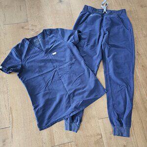 Figs Womens Zamora jogger scrub pants (black, ceil blue, navy, royal blue)